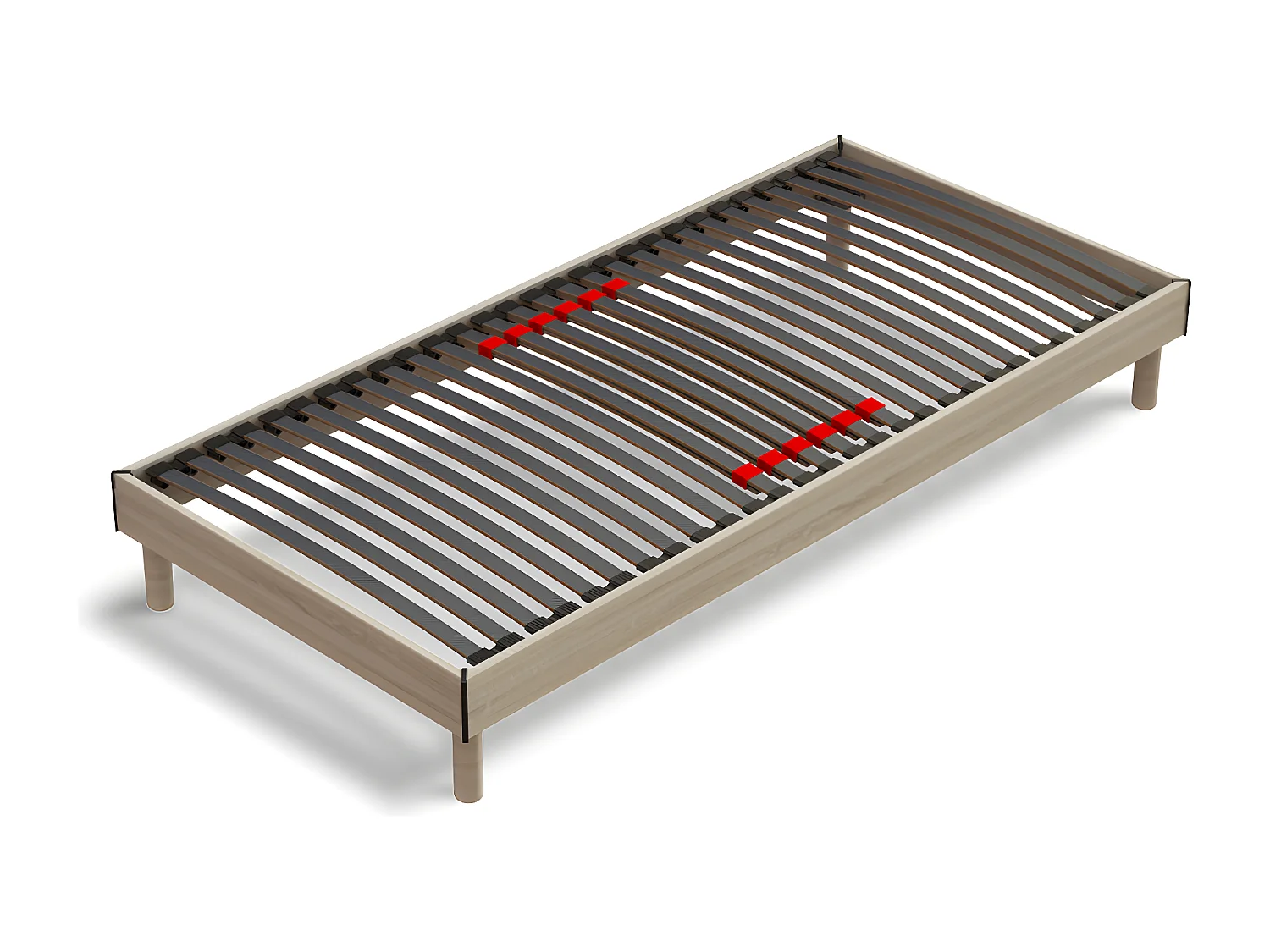 Sommier Prodige avec curseurs réglables - Chêne Clair - 90x190 cm