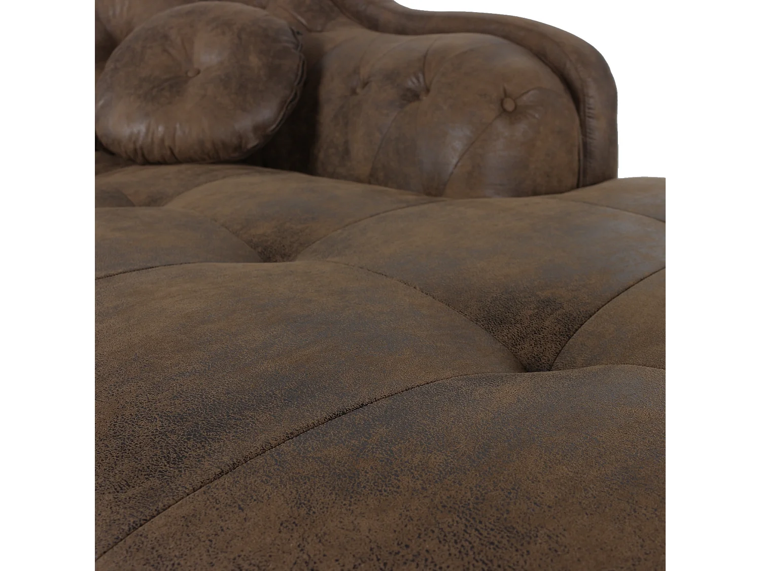 Canapé d'angle droit Empire Vintage style Chesterfield