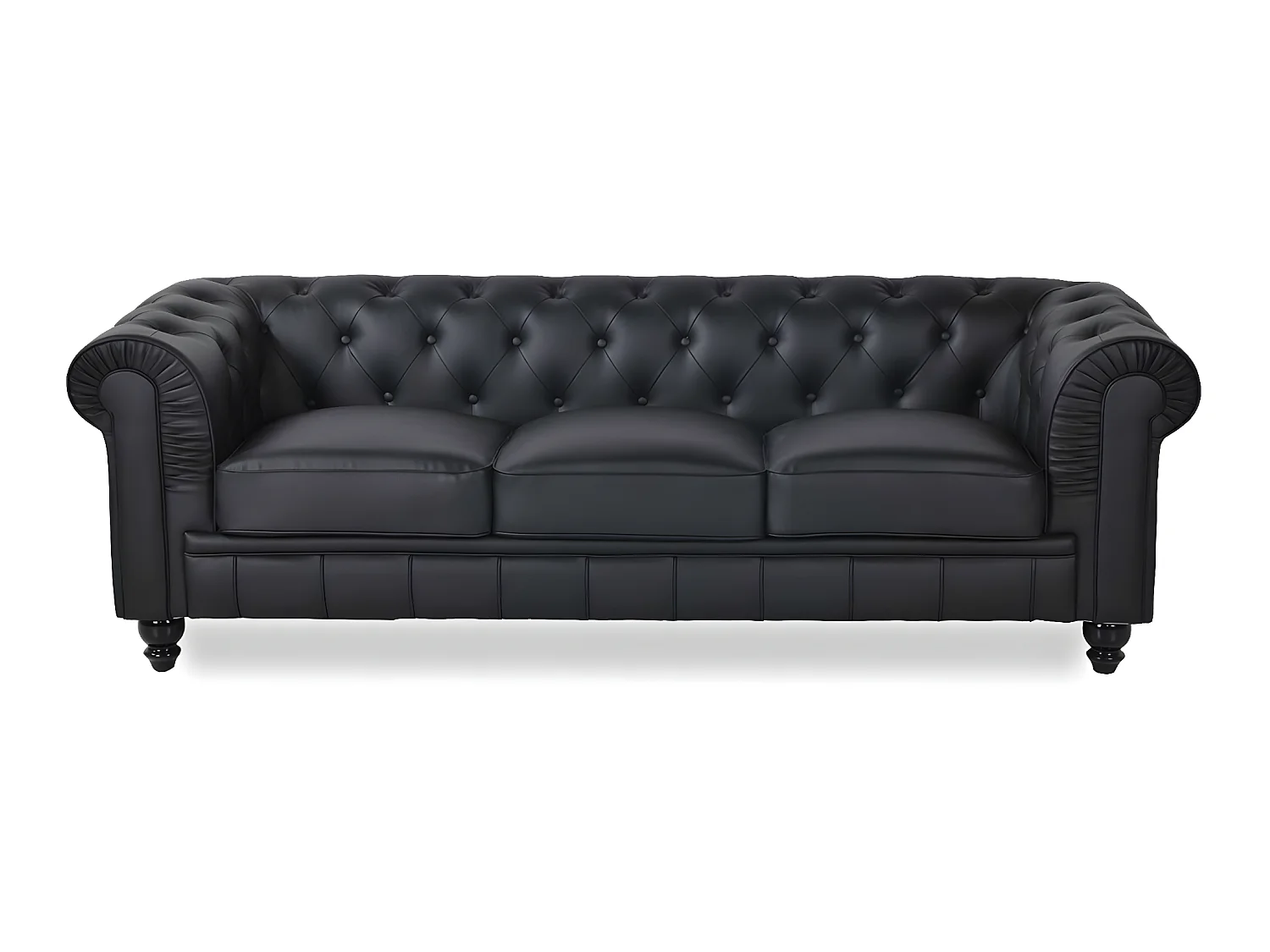 Canapé Chesterfield 3 Places Regency Noir