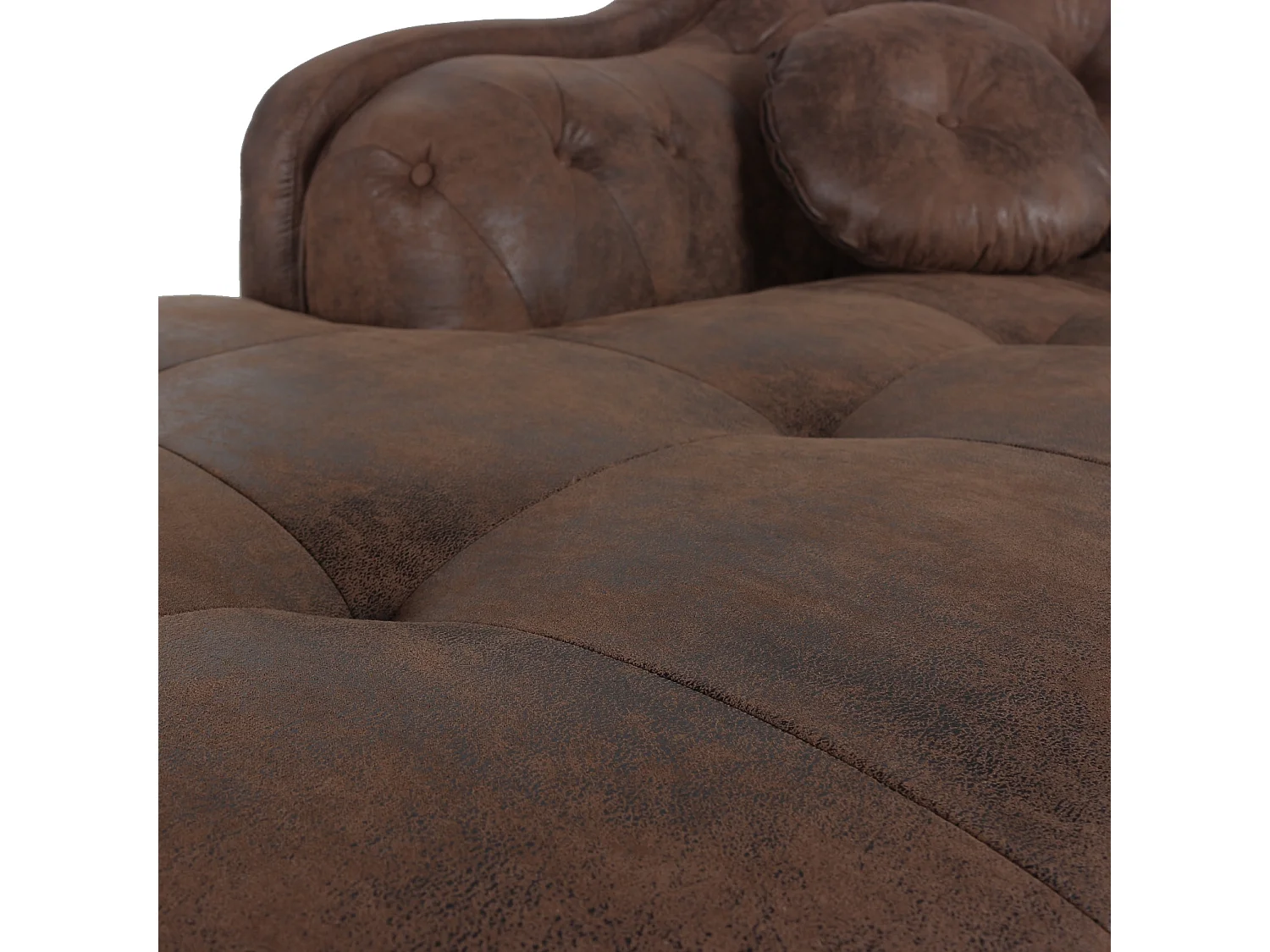 Canapé d'angle gauche Empire Vintage style Chesterfield