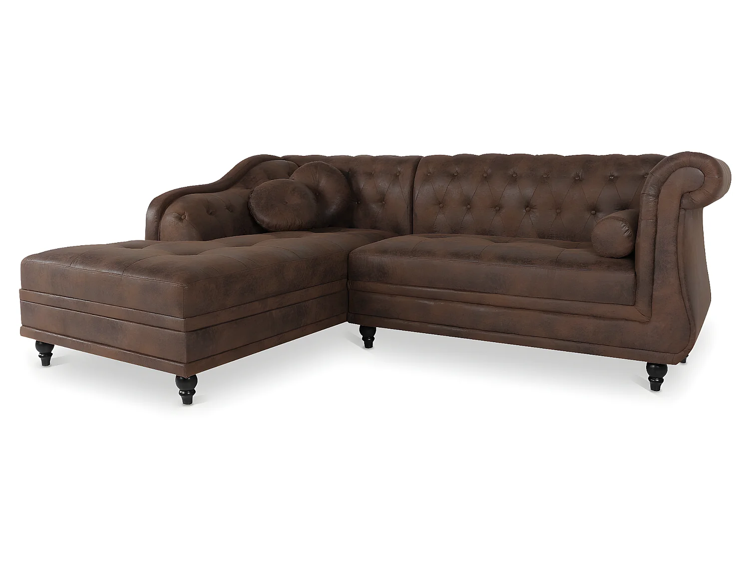 Canapé d'angle gauche Empire Vintage style Chesterfield