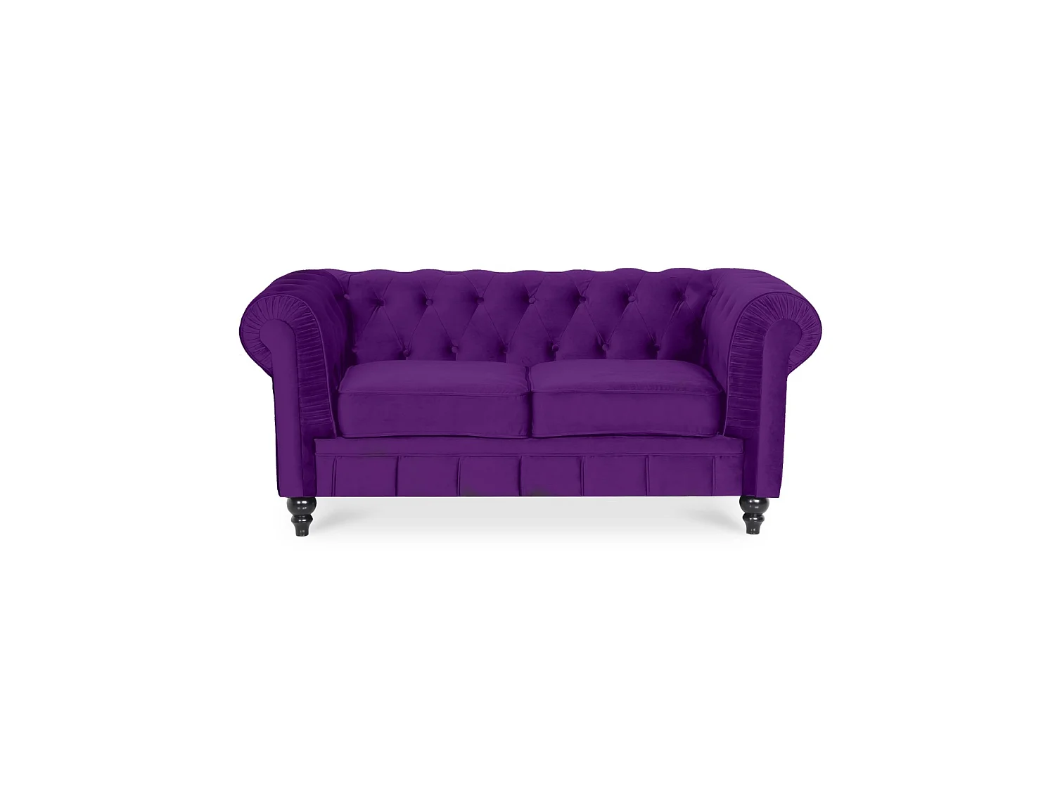 Canapé Chesterfield Velours 2 Places Altesse Violet