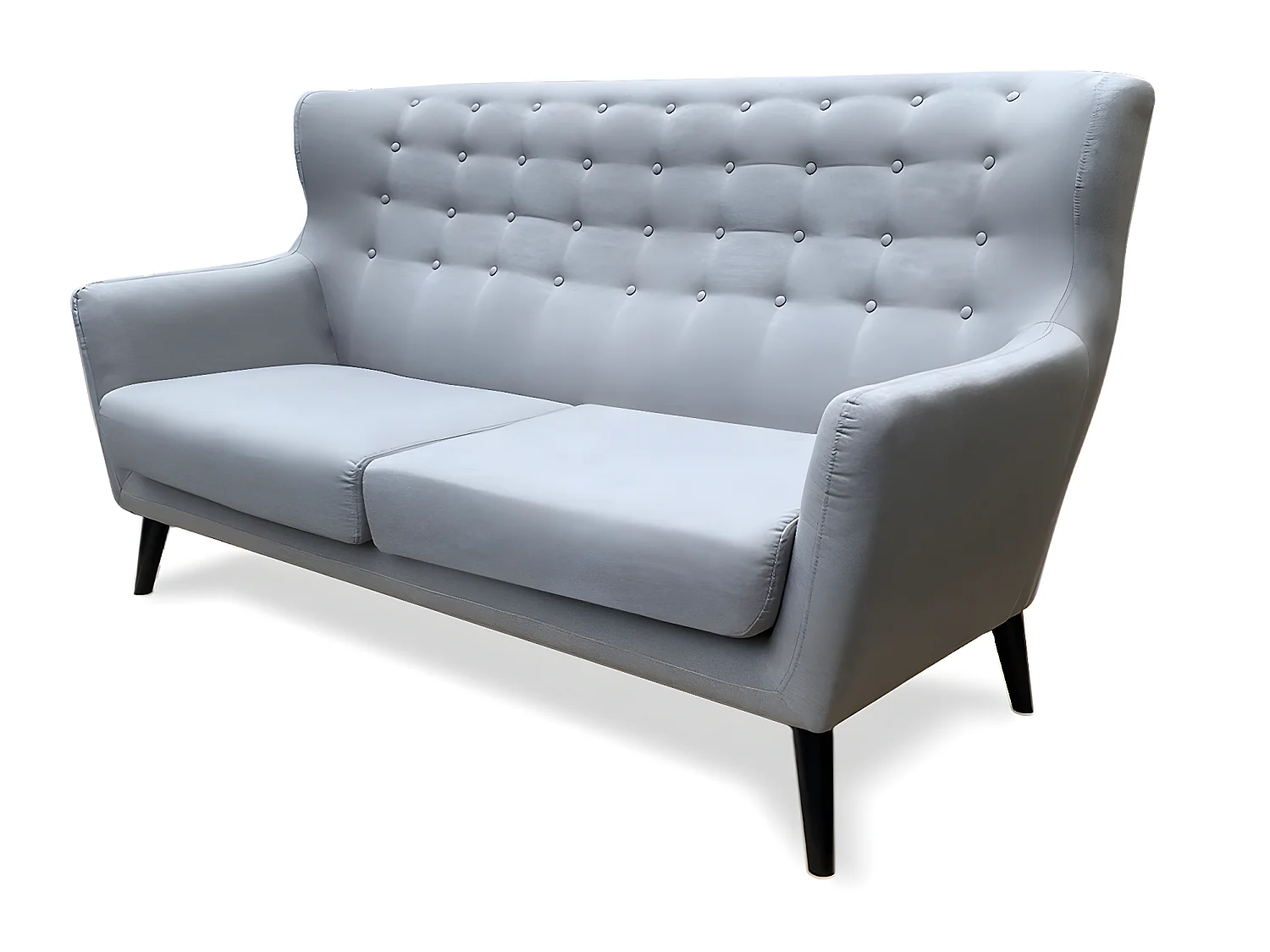 Canapé style scandinave 3 places Alrik Tissu Gris