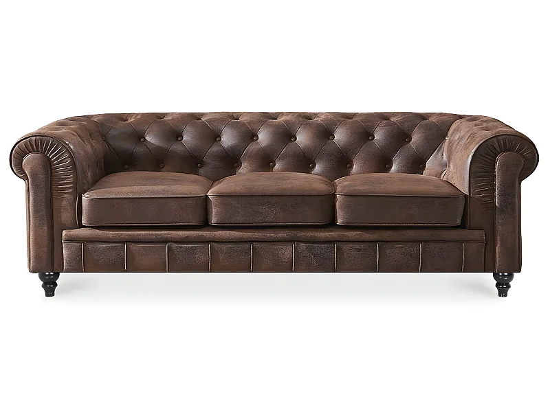Canapé Chesterfield 3 Places Vintage