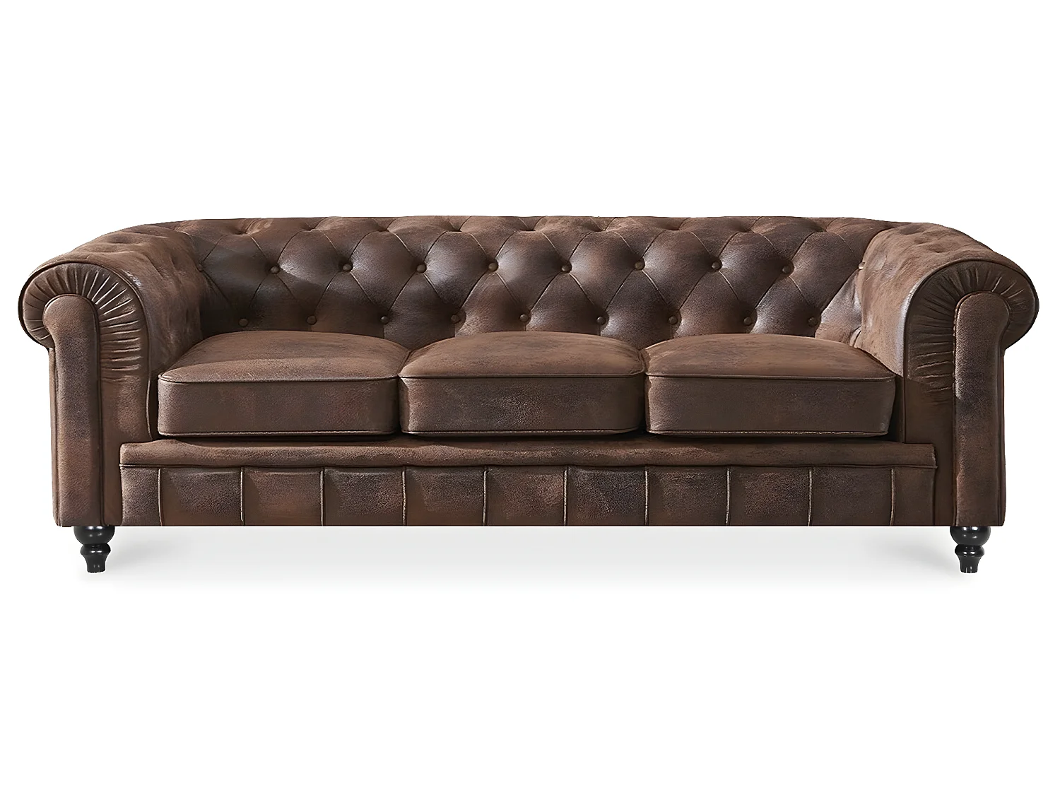 Canapé Chesterfield 3 Places Vintage
