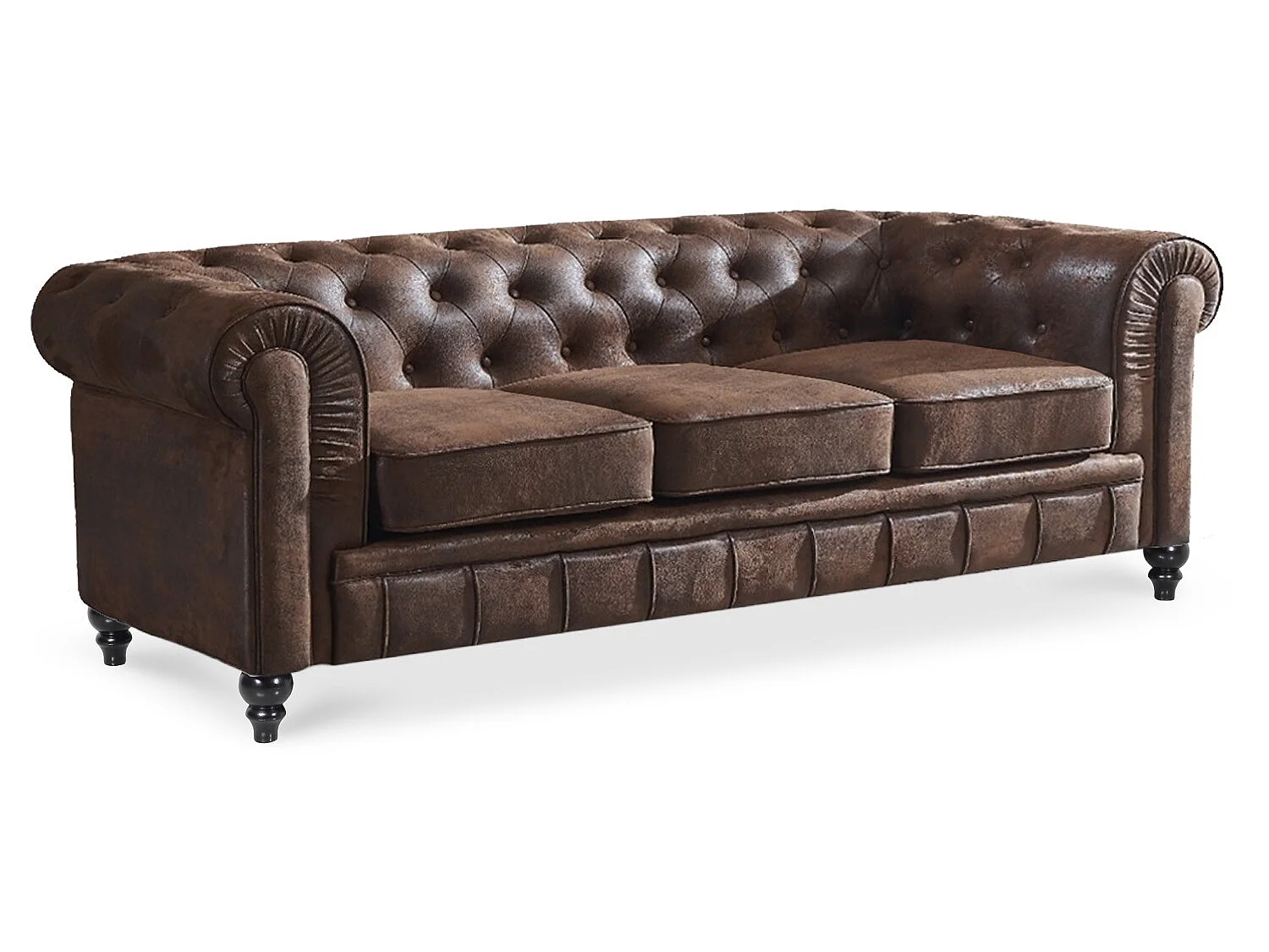 Canapé Chesterfield 3 Places Vintage