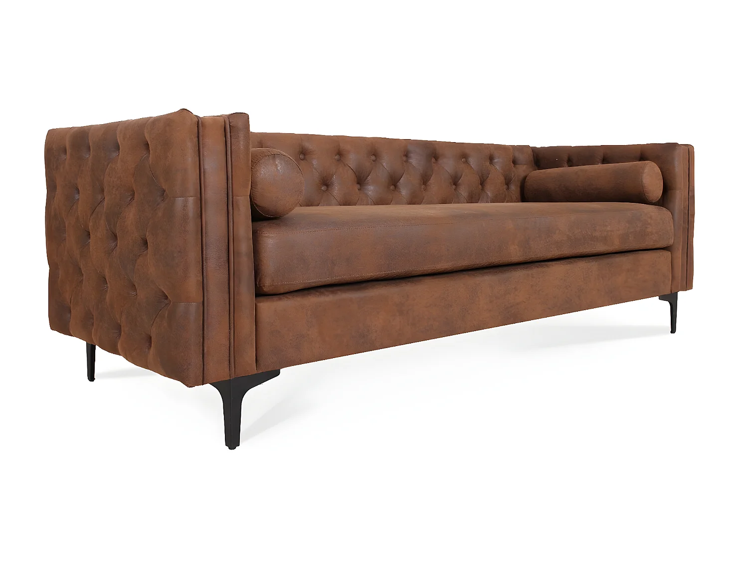 Canapé 3 places Edward Vintage pieds noirs