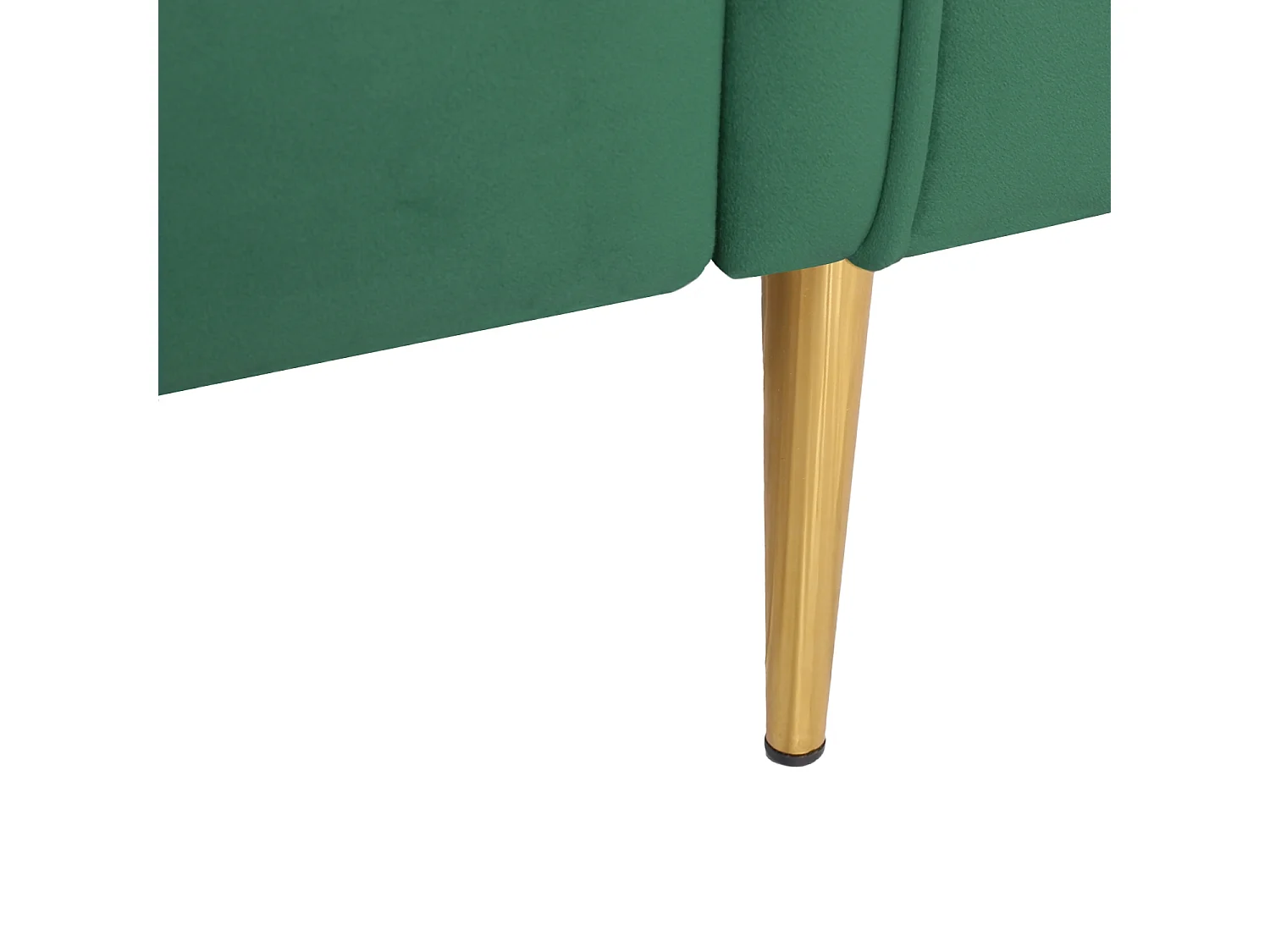 Fauteuil James Velours Vert pieds doré