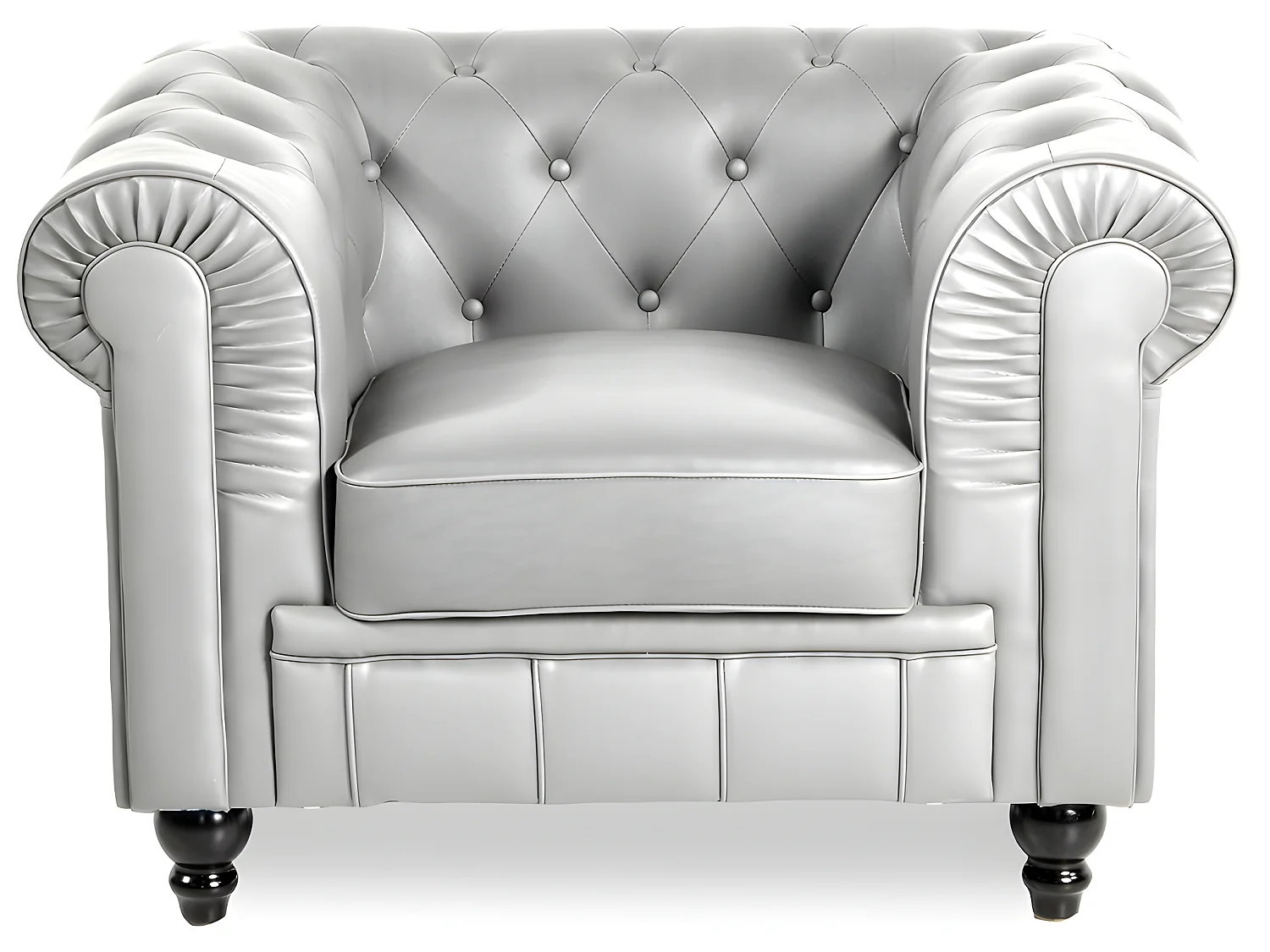 Fauteuil Chesterfield Regency Argent