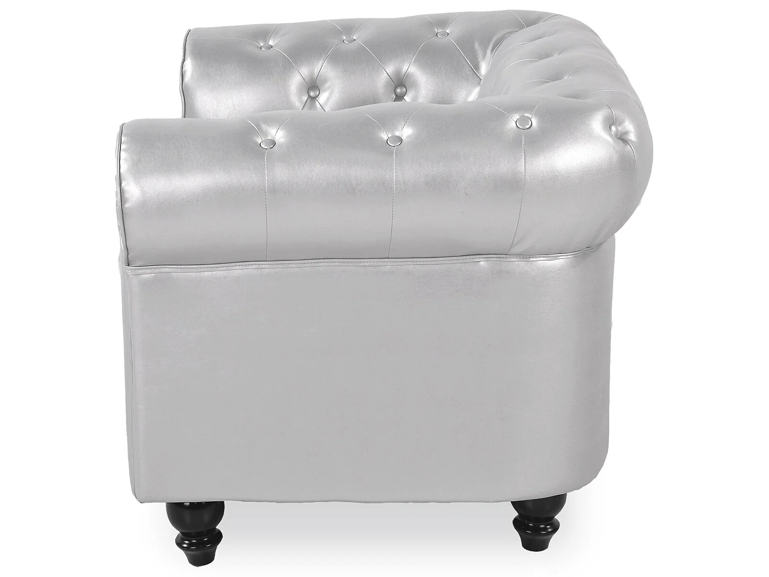 Fauteuil Chesterfield Regency Argent
