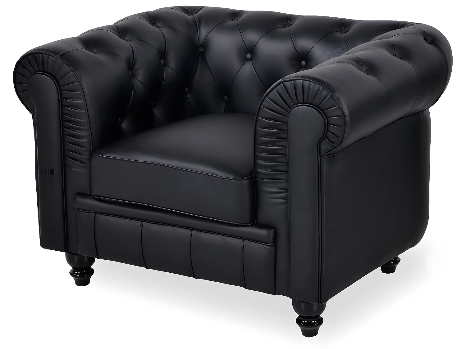 Fauteuil Chesterfield Regency Noir