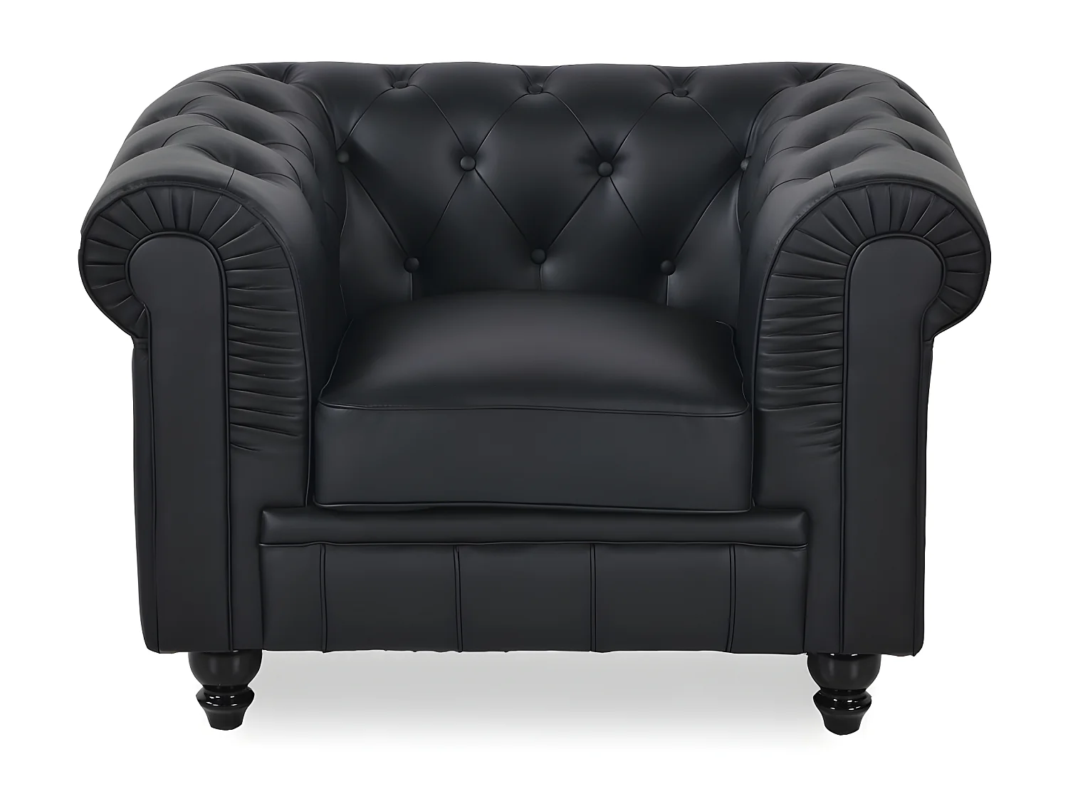 Fauteuil Chesterfield Regency Noir