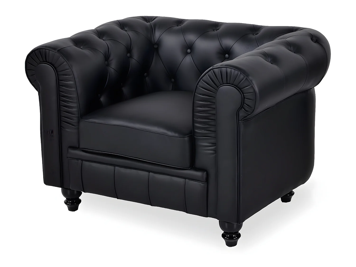 Fauteuil Chesterfield Regency Noir