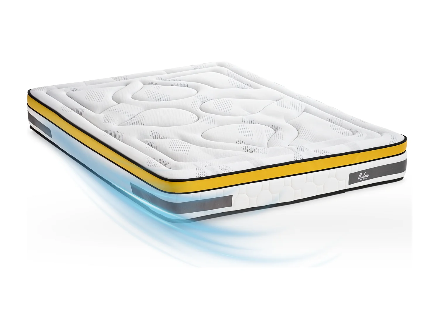 Ensemble Matelas Aubertin Ressorts ensachés Accueil mémoire + sommier + accessoires - 160 x 200 cm