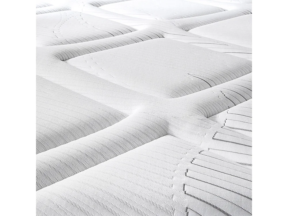 Matelas Calliope Mousse Haute densité Accueil Mémoire de forme et sommier tissu gris - 90 x200 cm