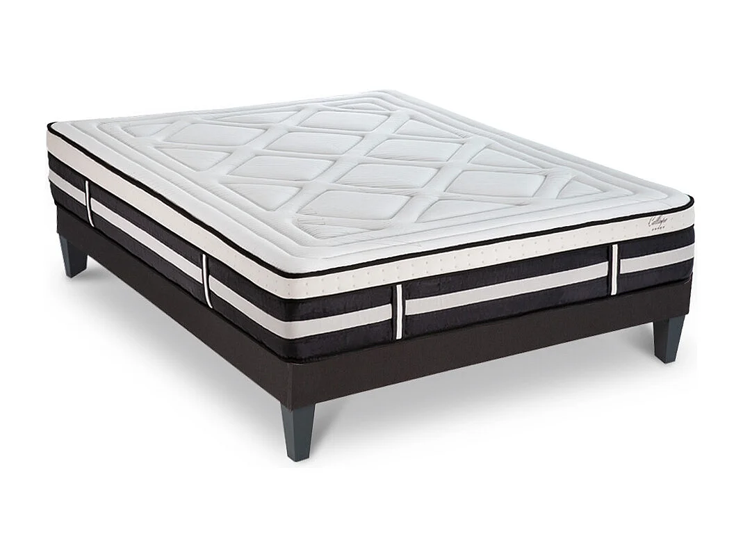 Matelas Calliope Mousse Haute densité Accueil Mémoire de forme et sommier tissu gris - 90 x200 cm