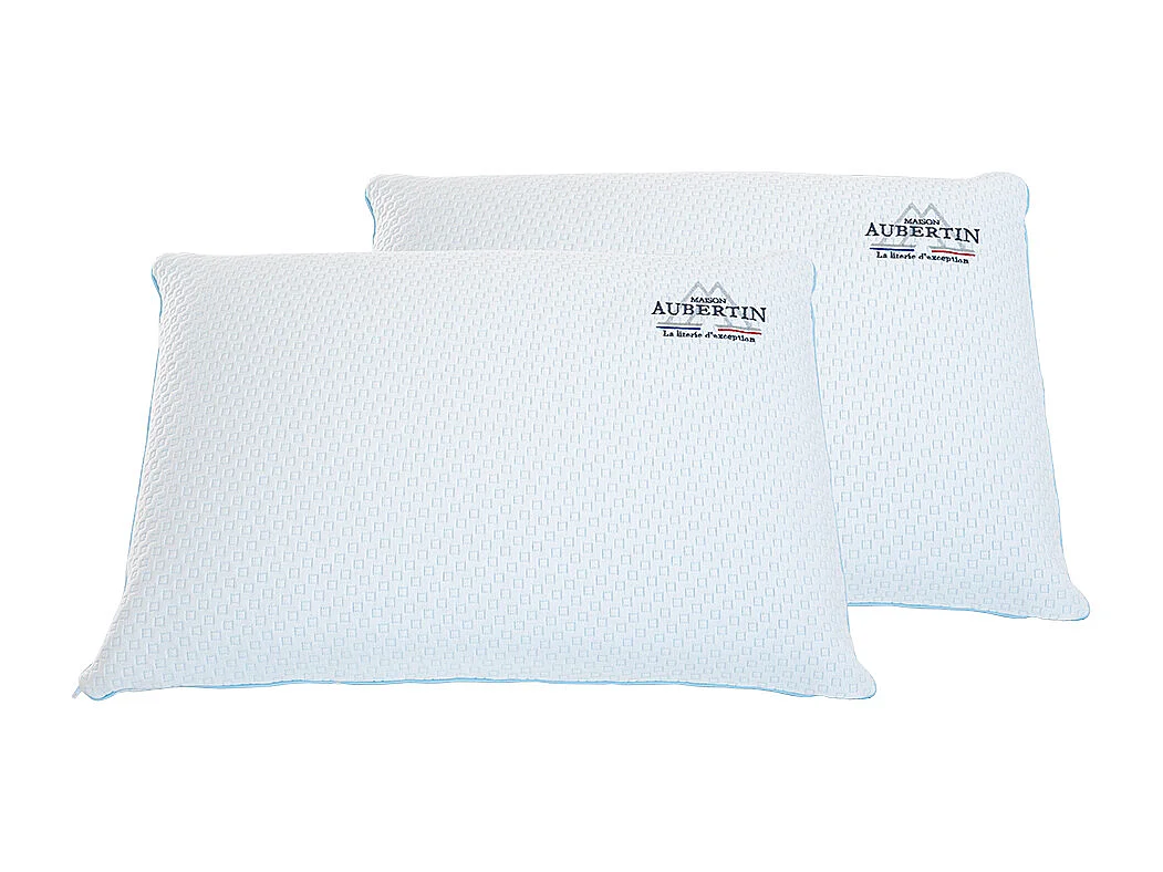 Ensemble 2 x Oreillers accueil mémoire de forme et couette et protège-matelas - 140x190cm