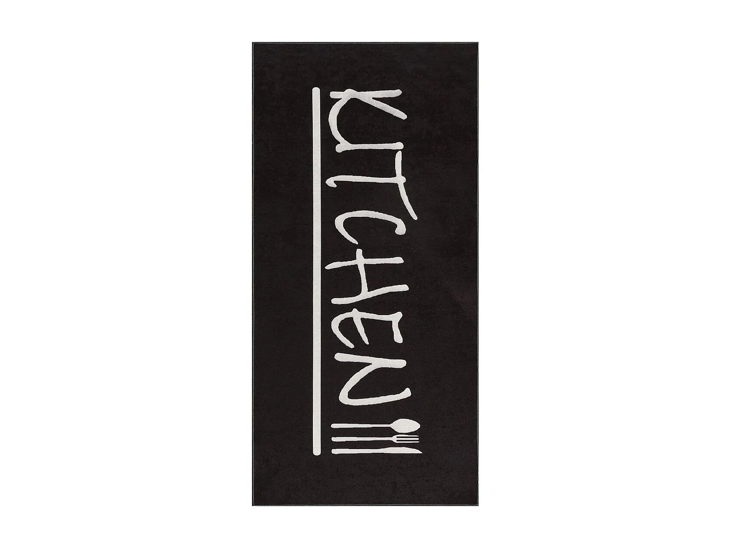 Tapis entrée Lavable 30° 50x80 noir et blanc , facile d'entretien  LYN11 IMP