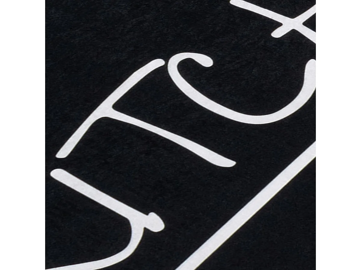 Tapis entrée Lavable 30° 50x80 noir et blanc , facile d'entretien  LYN11 IMP