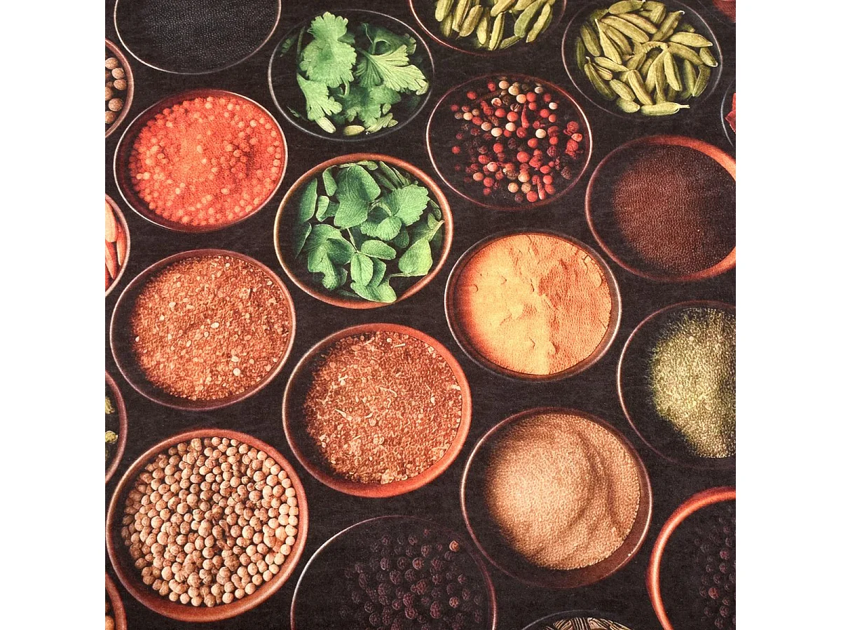 Tapis de cuisine 50x80  jaune et vert , facile d'entretien LYN11 IMO