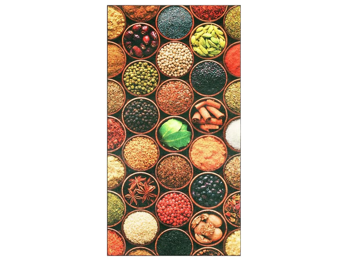 Tapis de cuisine 50x80  jaune et vert , facile d'entretien LYN11 IMO