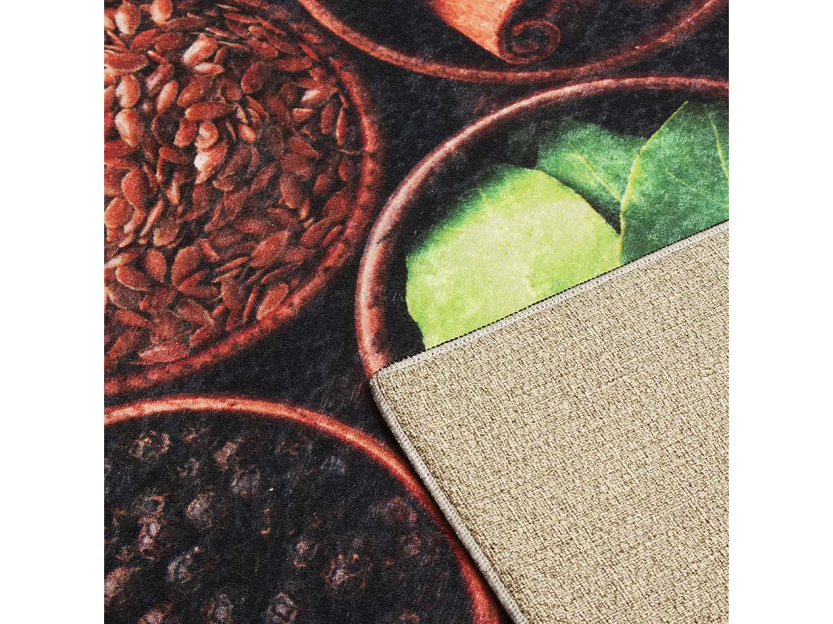 Tapis de cuisine 50x80  jaune et vert , facile d'entretien LYN11 IMO