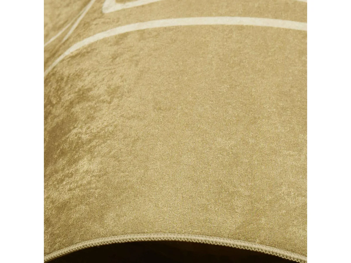 tapis chambre Lavable 30° 80x150 beige et blanc LYN11 IMP