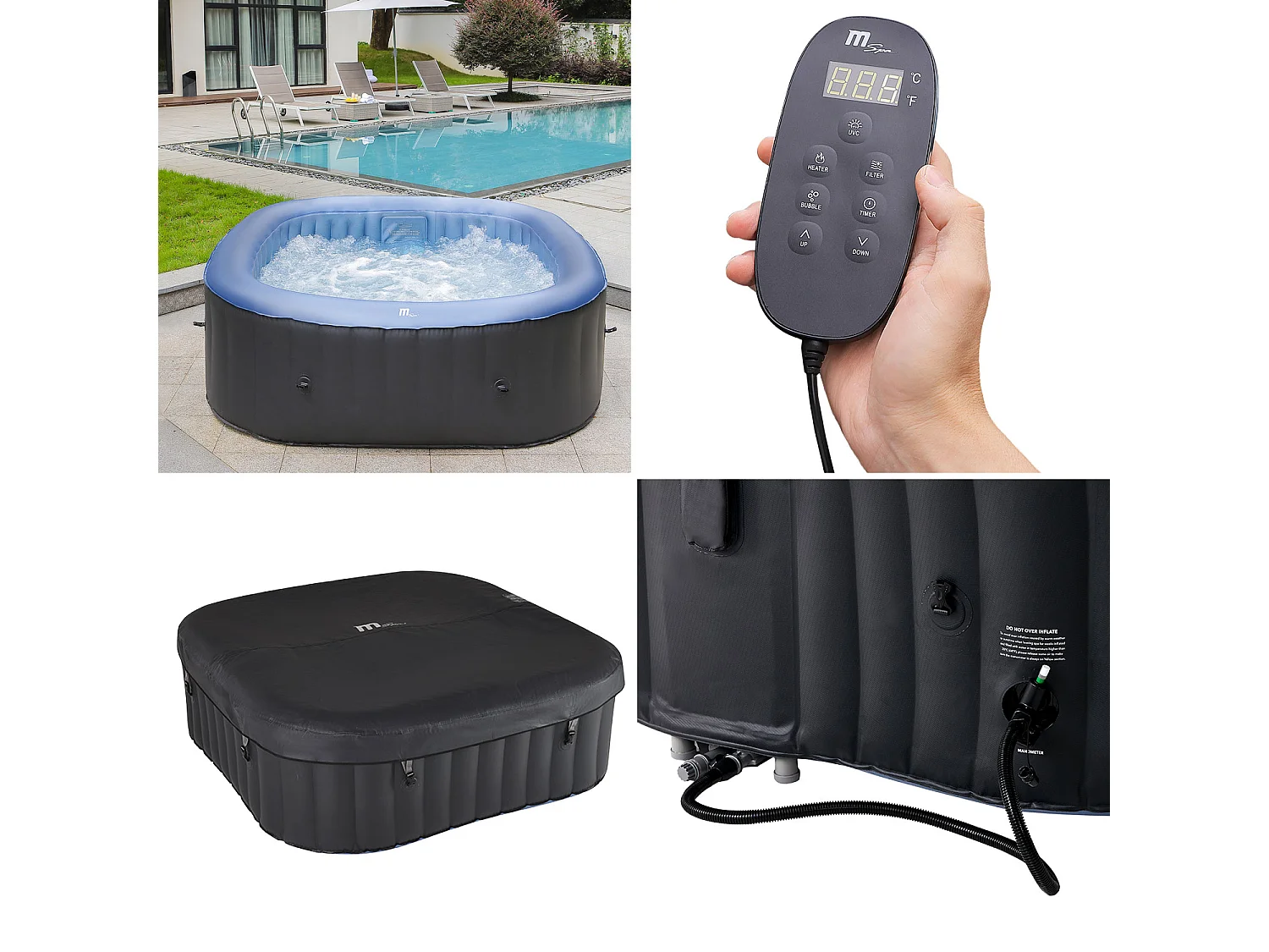 Spa gonflable TEKAPO carré - 6 places - MSPA