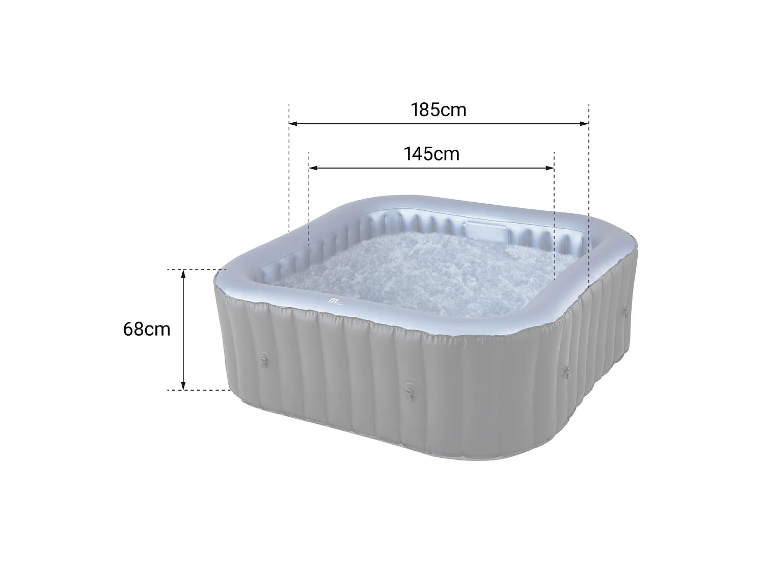 Spa gonflable TEKAPO carré - 6 places - MSPA