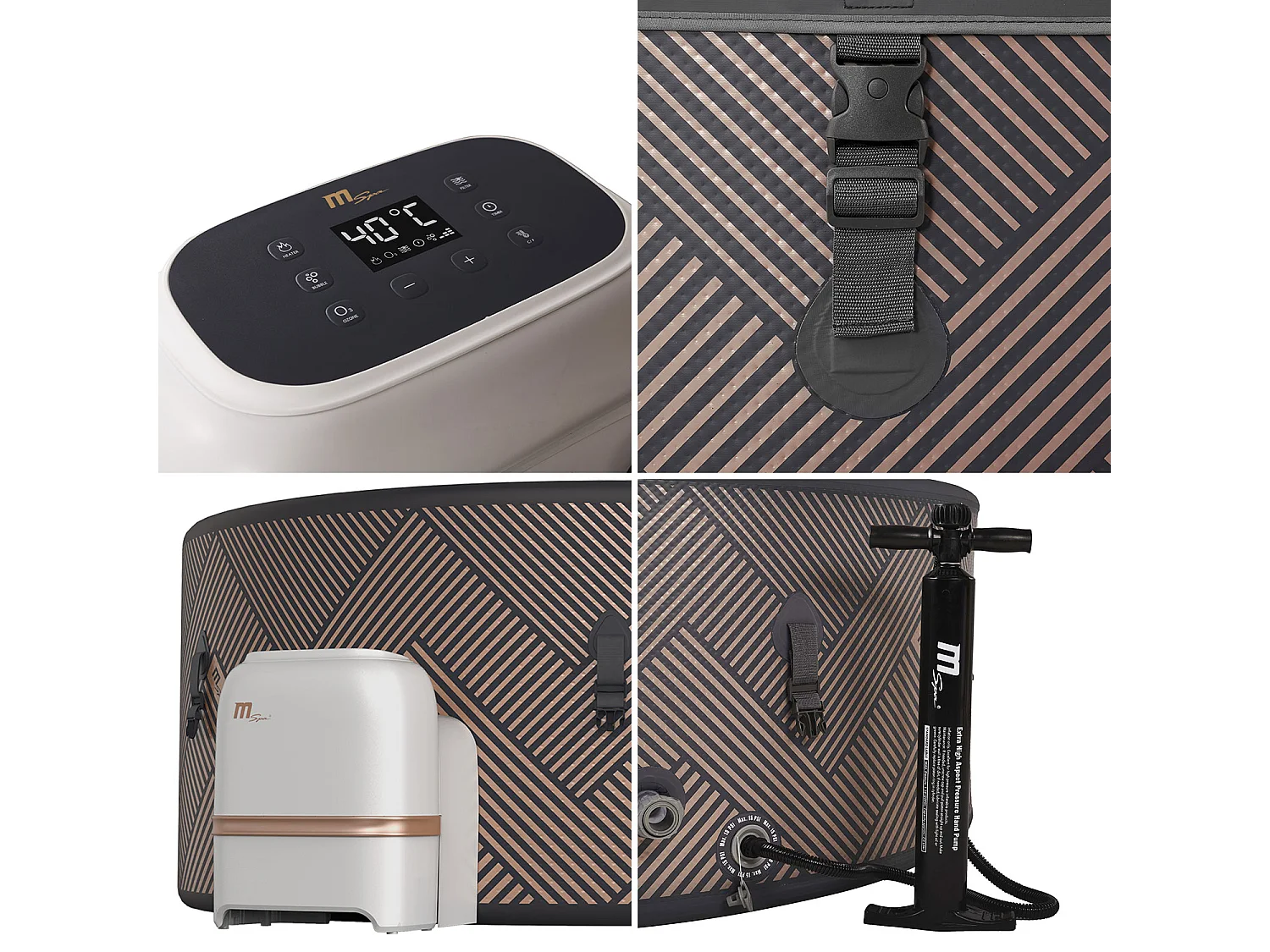 Spa gonflable connecté rond Ø 192cm MONO - 8 places - MSPA