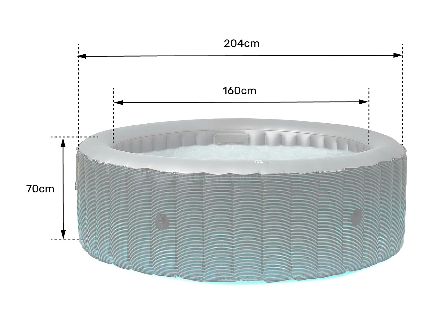 Spa gonflable rond STARRY LED - 6 places - MSPA