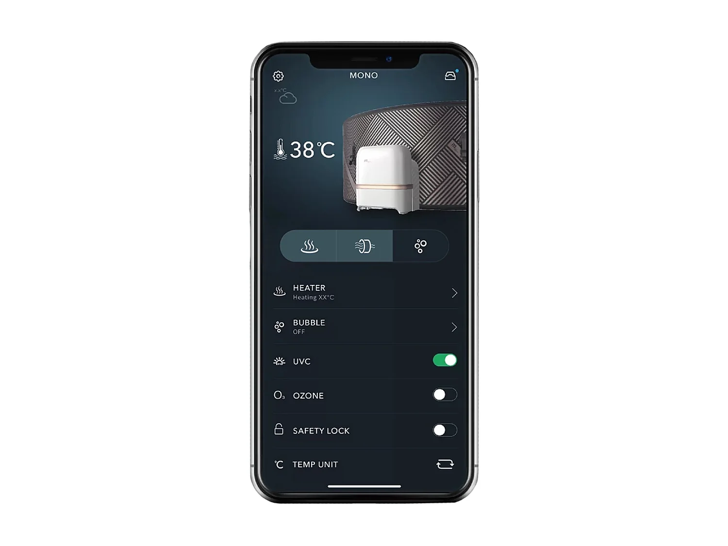 Spa gonflable connecté rond Ø 173cm NAVAL - 6 places - MSPA
