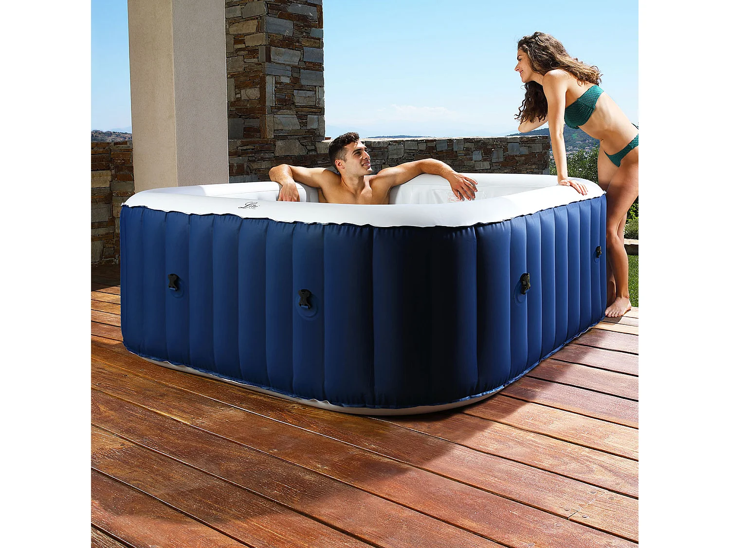 Spa gonflable carré 185cm LITE - 6 places - MSPA