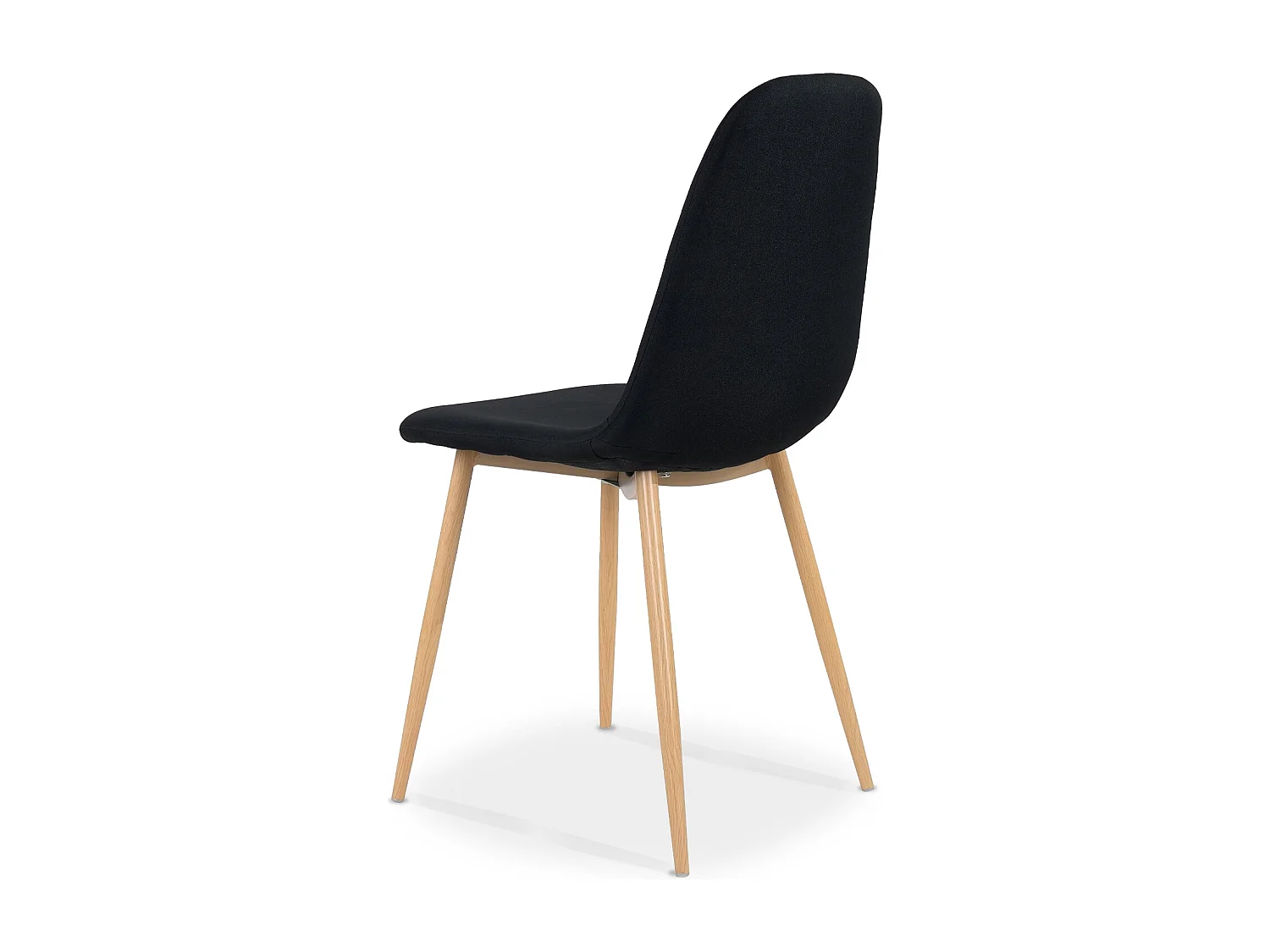 Lot de 4 chaises scandinaves Bali tissu Noir