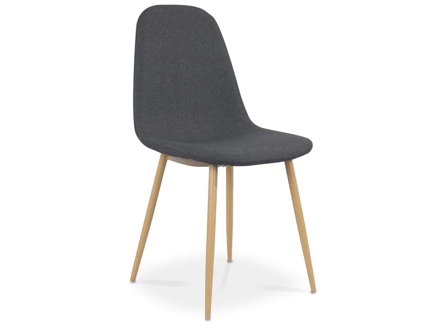 Lot de 4 chaises scandinaves Bali tissu Gris