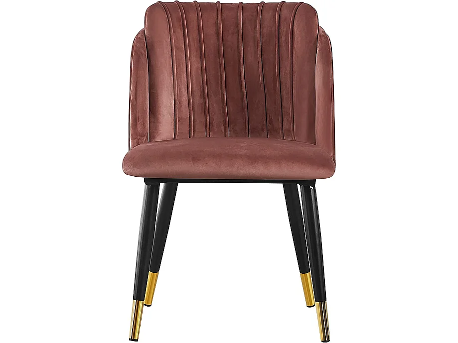 MILANO - Chaise de Salle à Manger en Velours - Style Vintage - Rose