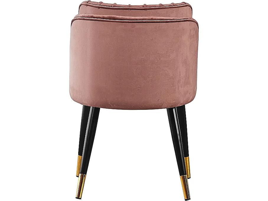 MILANO - Chaise de Salle à Manger en Velours - Style Vintage - Rose