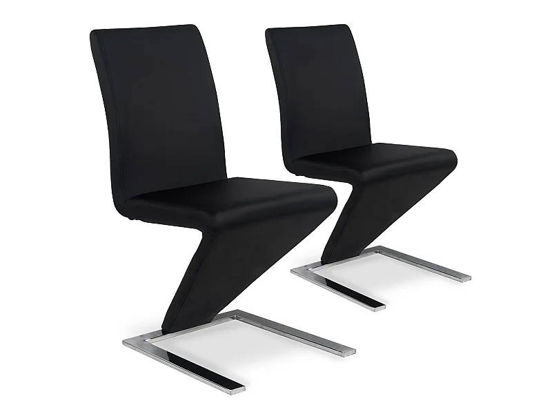 Lot de 2 chaises design Delano Noir
