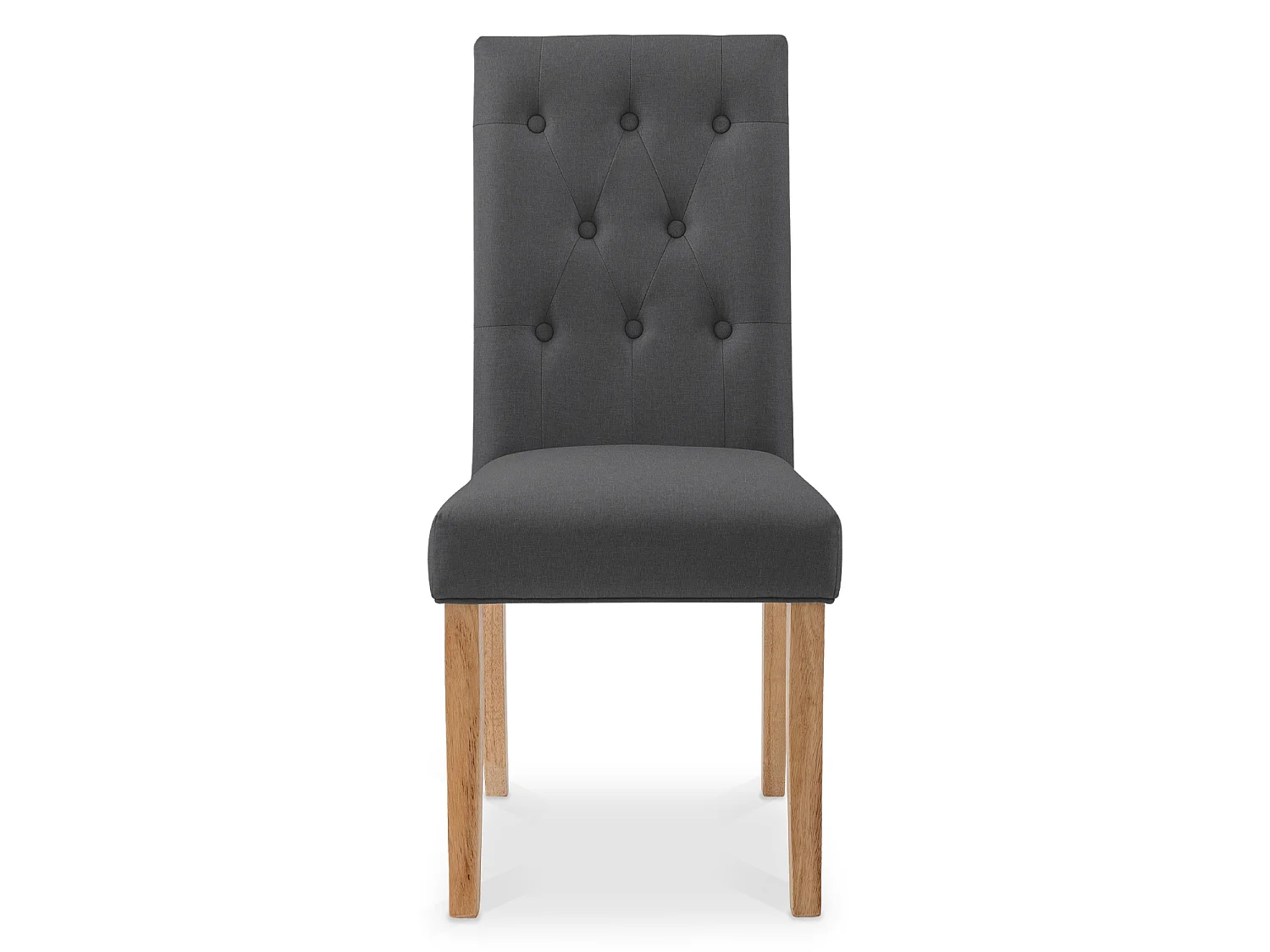 Lot de 6 chaises capitonnées Gaya tissu gris