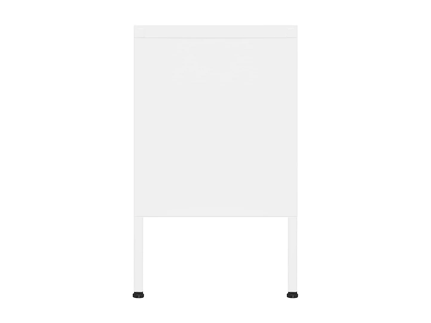 Meuble TV Blanc 105x35x50 cm Acier