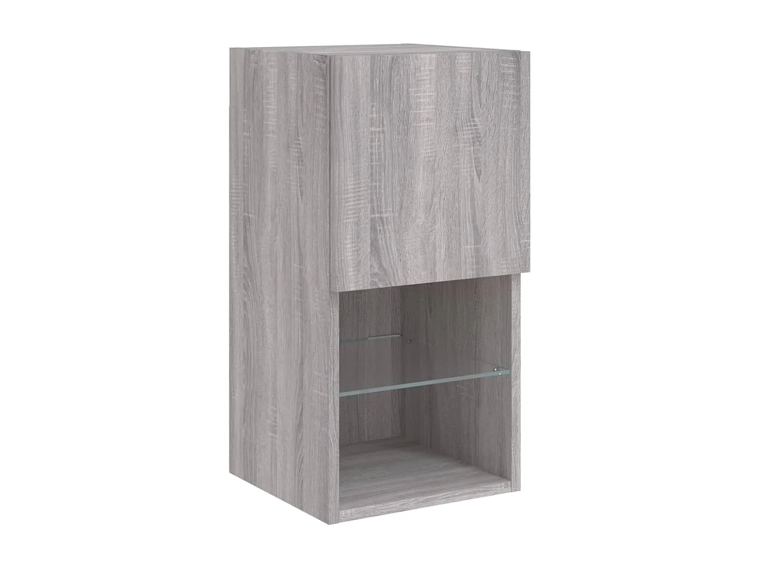 Móveis de TV com luzes LED 2 peças 30,5x30x60 cm cinzento sonoma