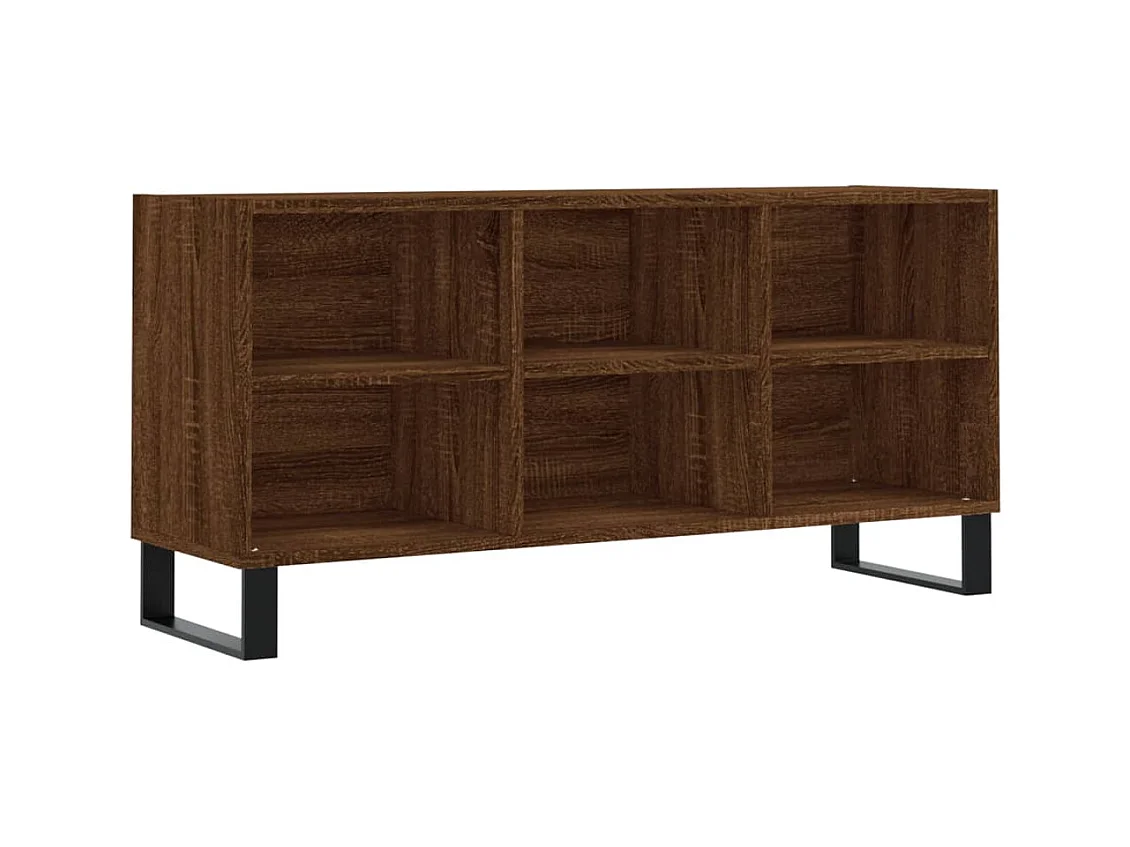 Meuble TV chêne marron 103,5x30x50 cm bois d'ingénierie