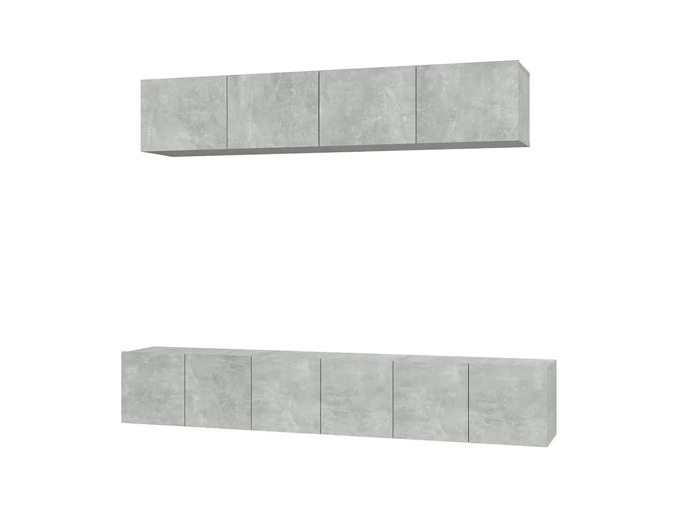 Ensemble de meubles TV 5 pièces Gris béton Bois d'ingénierie