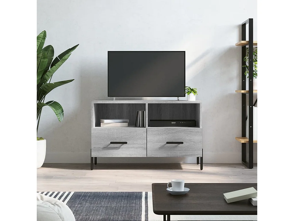 Meuble TV Sonoma gris 80x36x50 cm Bois d'ingénierie