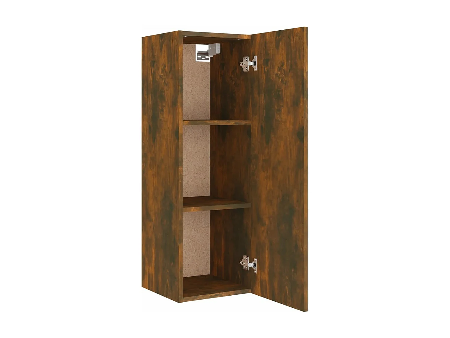 Set de muebles de TV 4 piezas madera contrachapada roble ahumado