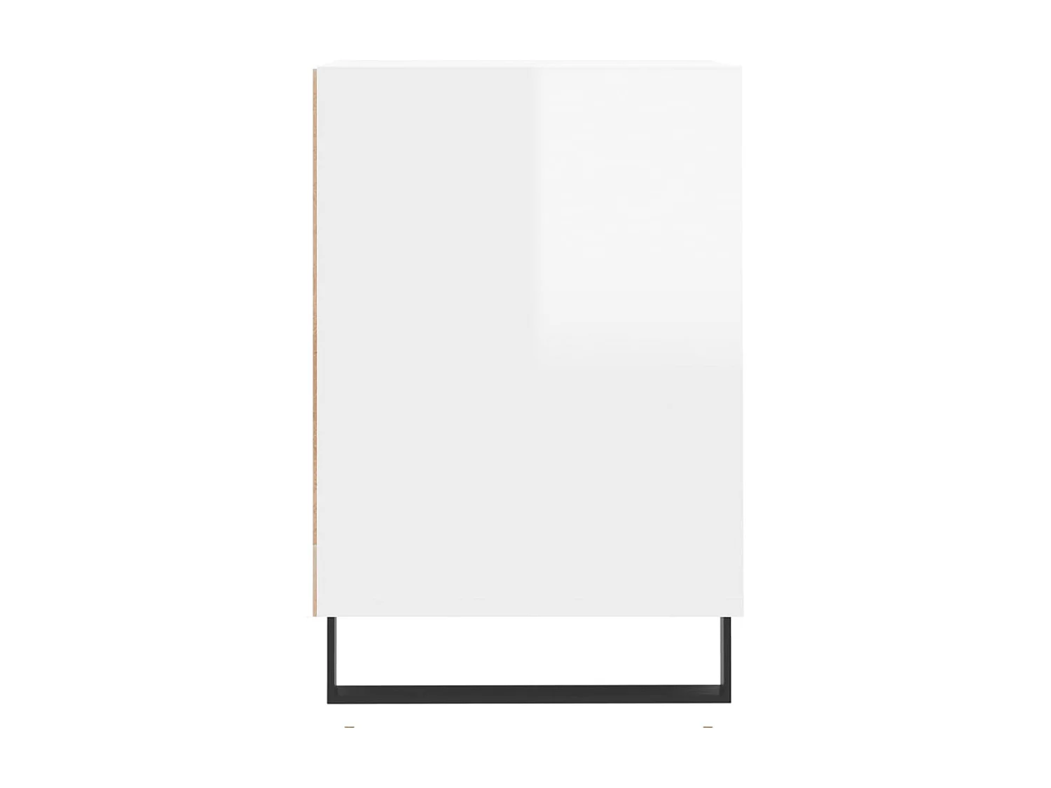 Meuble TV Blanc brillant 100x35x55 cm Bois d'ingénierie