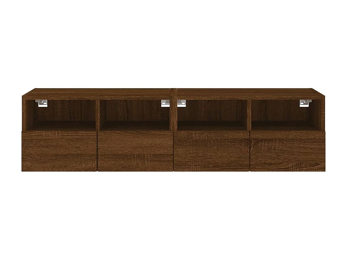 Tv-wandmeubels 2 st 60x30x30 cm bewerkt hout bruin eikenkleur