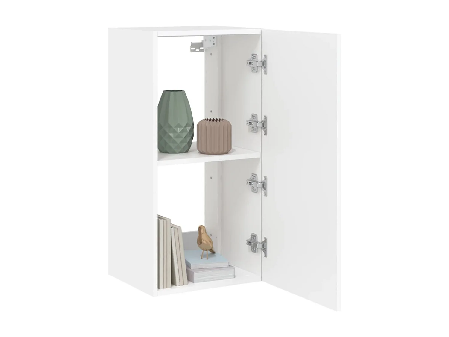 Tv-wandmeubel met LED-verlichting 40,5x35x80 cm wit