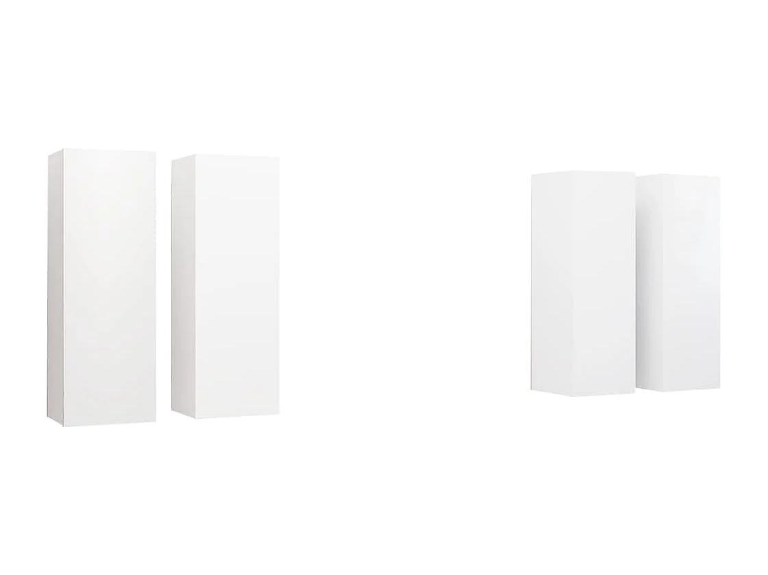 Tv-meubelen 4 stukken30,5x30x90 cm bewerkt hout wit