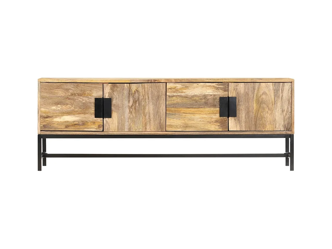 Meuble TV 140x30x50 cm Bois massif de manguier